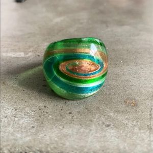 Green Glass Ring
